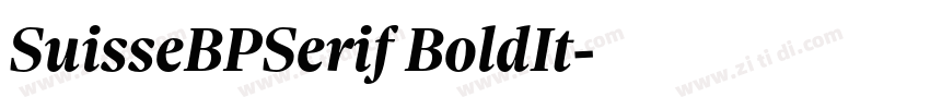 SuisseBPSerif BoldIt字体转换